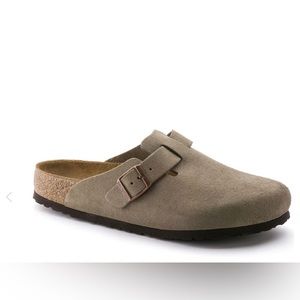 Birkenstock soft footbed clog suede leather